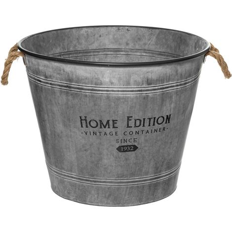 Vaso in metallo grigio h48cm - Atmosphera créateur d'intérieur (1/3)