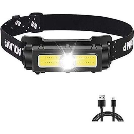 Lampe Frontale Puissante 1000 Lumens,Lampe Frontale LED Rechargeable avec Lumire Rouge Blanche et Aimant Amovible Torche Frontale 7 modes pour la Course, le Camping, la Pche [Classe nergtique A+++ (1/4)