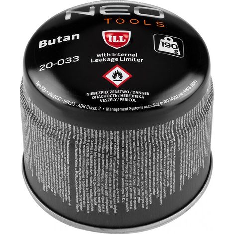 Butangaskartusche 190 g, nachfüllbar (1/5)