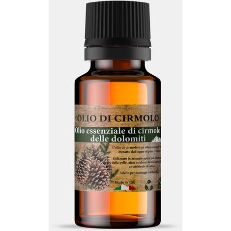 Olio Essenziale di Cirmolo Dolomiti – Pino Cembro Naturale per Aromaterapia, Diffusori e Cuscini in Cirmolo – Made in Italy