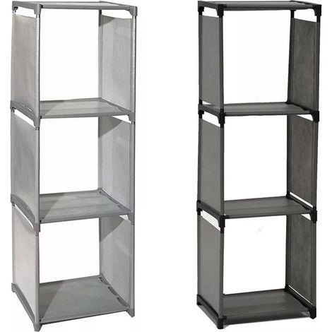 TRADE SHOP - Scaffale Multiuso A 3 Scomparti Ripiani Armadio Componibile Per Bucato Mobile Casa Bagno - (1/5)