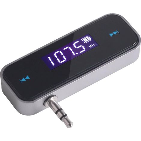 Adattatore audio FM per auto, trasmettitore wireless con interfaccia ausiliaria da 3,5 mm integrata per iPhone 6s, 5, SE, iPod, iPad, smartphone e lettore MP3/MP4.