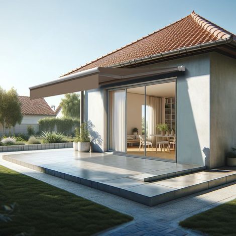 Toldo logia PALOS 3,00x2,00 M (Manual - Blanco satinado RAL9010 - Topo) (1/5)