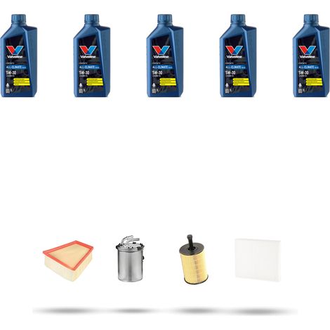 Kit tagliando 4 FILTRI e 5L OLIO compatibile con Skoda Fabia II (545,542) 1.4 TDI 59kw dal 2007 al 2014 (1/5)