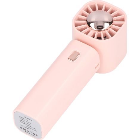 Ventilateur portable à suspendre, rechargeable par USB Type C, 5 V, 1 A, rose, pour une utilisation intérieure et extérieure. (1/5)