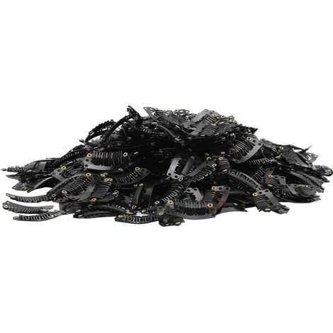 Lot de 1000 pinces à cheveux métal 2.8U, clips à ressorts pour extensions et perruques, accessoires de coiffure noirs (1/5)
