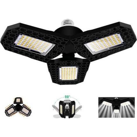 Plafonnier LED Garage - 60 W - 6000 Lm - Blanc Froid 6000 K - Panneaux Réglables 90° - E27 - 1 Pièce (1/5)