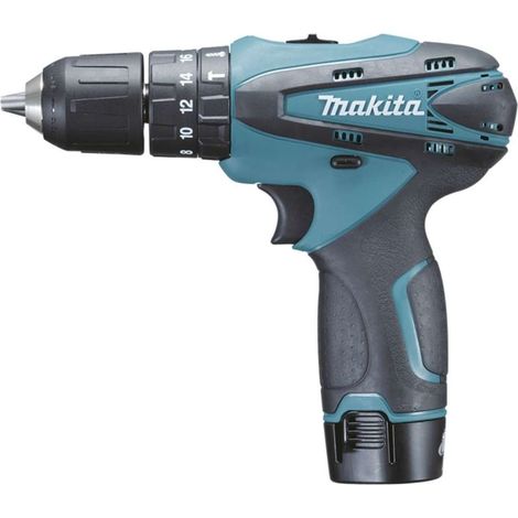 Makita - Perceuse à percussion sans fil 10,8V, 2 batteries Li-Ion 1,3 Ah, chargeur HP330DWE