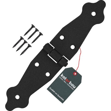 KOTARBAU® Nastro per porta, 100 x 100 x 35 mm, in acciaio verniciato a polvere, colore nero, cerniera per finestra, porta da giardino, cerniera (1/5)