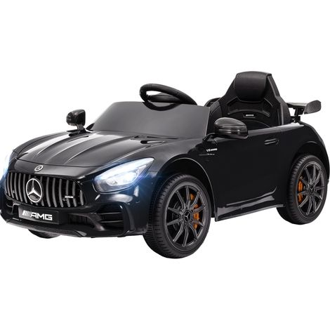 Auto elettrica per bambini Mercedes AMG GTR nera 12V con telecomando, luci e musica (1/5)