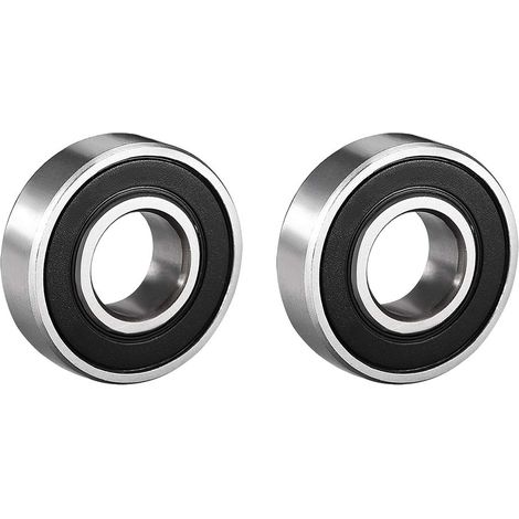 2pcs Roulement à Billes à Gorge Profonde 6001-2RS 12x28x8mm Double Scellé 18010 en Acier à Haute Teneur en Carbone Z1 (1/4)