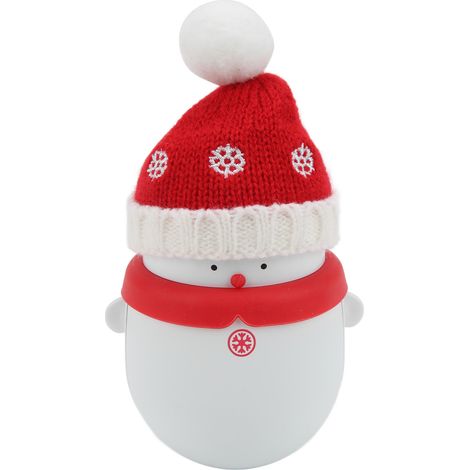Chauffe-mains 6000mAh Rouge Bonhomme de Neige Noël Forme Pliable Mini Portable 2-en-1 Batterie Externe USB Réchauffeur Électrique (1/5)