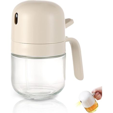 Flacon pulvérisateur en verre de 300 ml pour la cuisine - spray d'huile d'olive de qualité alimentaire, convient aux friteuses à air chaud, aux grils (1/5)