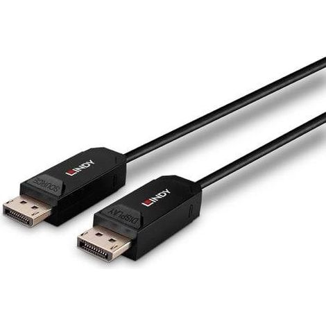 Câbles et adaptateurs audio vidéo LINDY 50m Fibre Optic Hybrid DP 2.0 UHBR10 Cable (1/4)