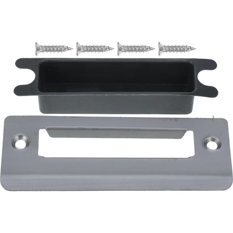 Gâche de Pêne Dormant en Acier Inoxydable, Plaque de Gâche Renforcée 6 Pièces, Compatible Portes Bois 35-45 Mm, Accessoire de Réparation pour Serrure de Chambre, Installation (1/5)