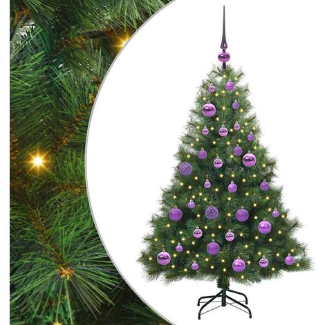 Árbol de Navidad artificial con 150 LED Verde 120 cm PE y PVC vidaXL