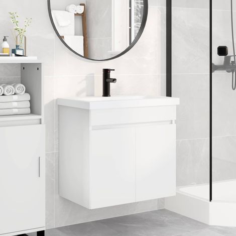 vidaXL Mobile bagno con rubinetto Bianco 61 x 40 x 74,5 cm