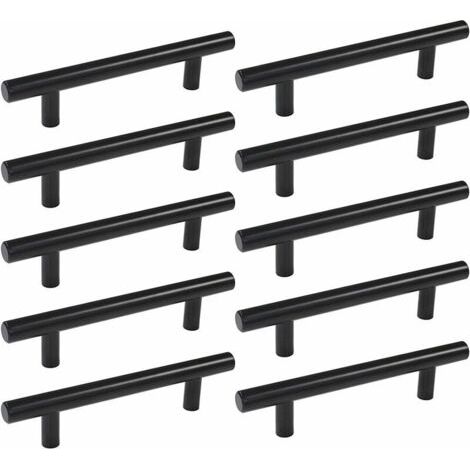 10pcs 160 mm Noir En Acier Inoxydable Porte De Cuisine Cabinet T Bar Handle (1/5)