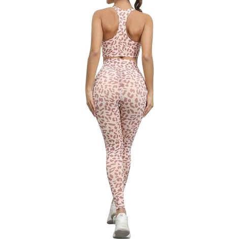 Sportlegging voor dames met luipaardprint, hoge taille en aansluitende pasvorm – fitnesslegging – yogabroek (1/5)