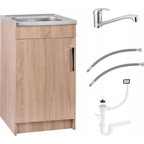 STAMAR  Küchenunterschrank - 50 x 40 cm - Sonoma Eiche - Kompakt und Elegant - Made in Polen