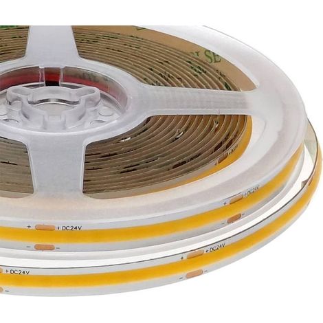 Bande LED COB double blanc, DC24V, 5m (608 Led/m), 75W, IP20,