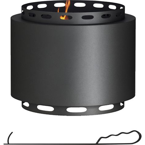 Outsunny 48.5cm Smokeless Wood Burning Firepit Black