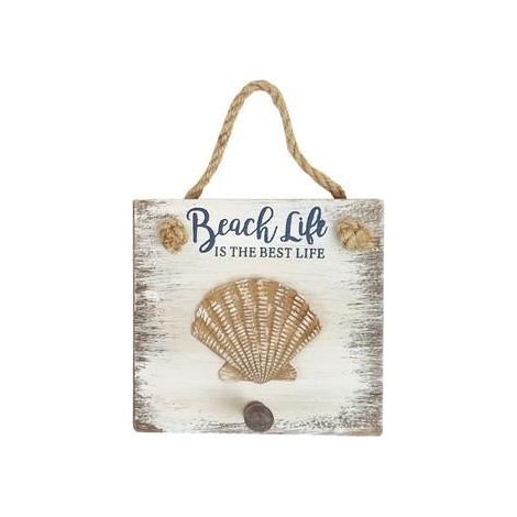 Decorazione da appendere a conchiglia, 15x4H15 cm (kit da 10)
