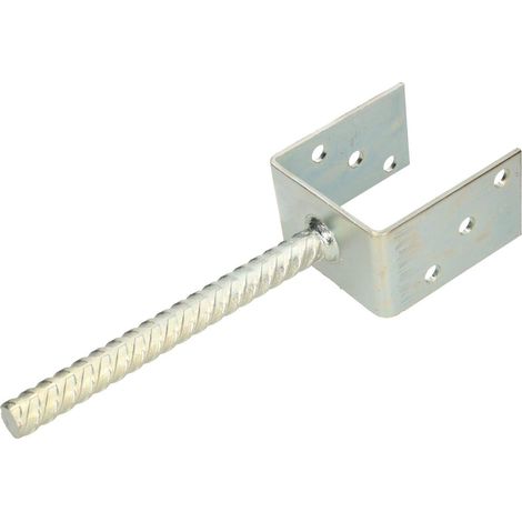 KOTARBAU® Support Poteau à Sceller - Acier Galvanisé - 141 mm - Argent - Pied de Poteau Bois - avec Ancrage Béton - Embase Robuste pour Clôture Jardin Terrasse (1/5)