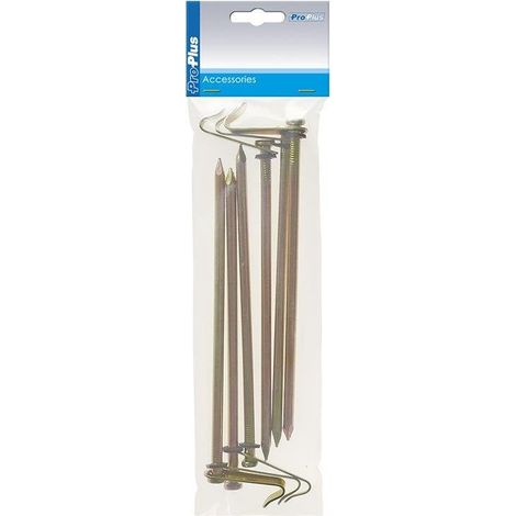 Picchetto da roccia 21 cm in metallo con gancio 6 pezzi in polybag (1/4)