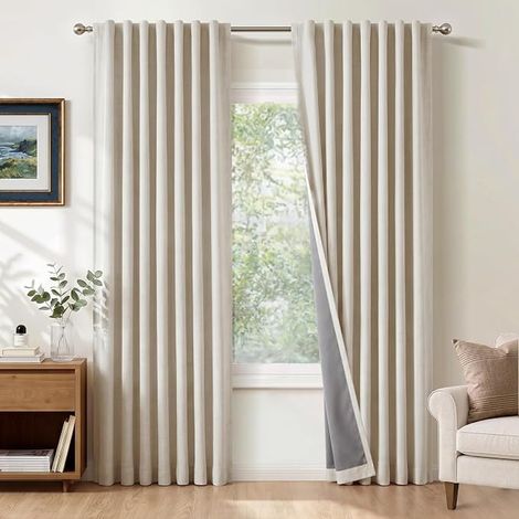 Blackout Curtain 140 L x 245 H cm, Cream (1/3)
