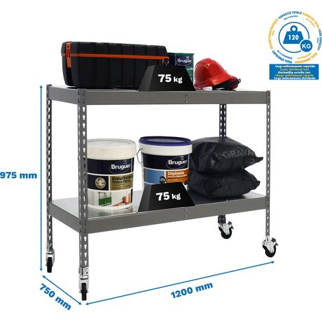 Simonrack Mensola da Officina grigia galvanizzata 900x1200x750 mm