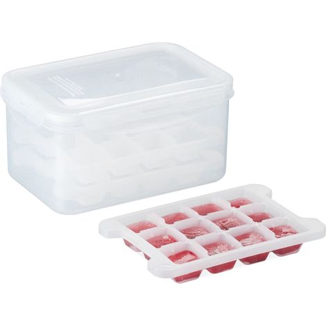 Set di stampi per cubetti di ghiaccio con scatola e coperchio