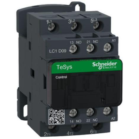 Schneider Electric – LC1D09V7 – Contacteur moteur triphasé 9A – 3NO – Bobine 400Vca – Vis étrier – TeSys LC1D09