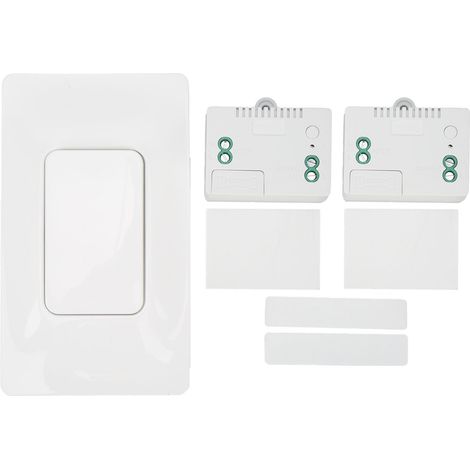 Kit de commutation sans fil auto-générateur de micro-énergie QX-12070, étanche, sans pile, panneau réinitialisable avec récepteur, AC110V-230V, 1 vers 2 (1/5)