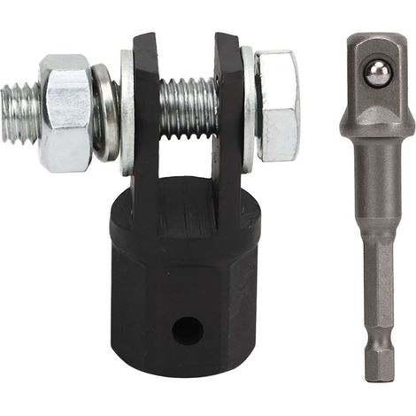 Adaptateur de cric à ciseaux de voiture de 1/2 pouces, adaptateur de perceuse à douille pour vérins à ciseaux à anneau ou à Double trou (1/5)