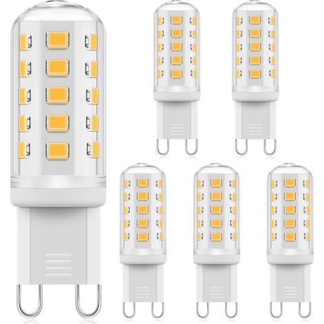 dimmbare G9-LED-Lampen (3 W), warmweiß (2700 K), entspricht 40 W Halogenlampe, für Wohnzimmer-Kronleuchter (1/5)