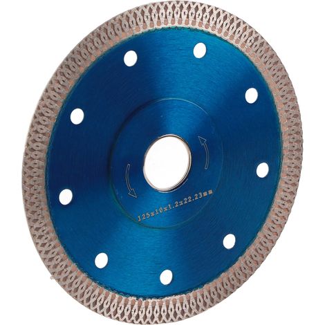 Lame de scie diamantée haute dureté, coupe rapide et précise, disque diamant circulaire pour céramique, 125x22,23mm/4,9x0,9in (1/5)