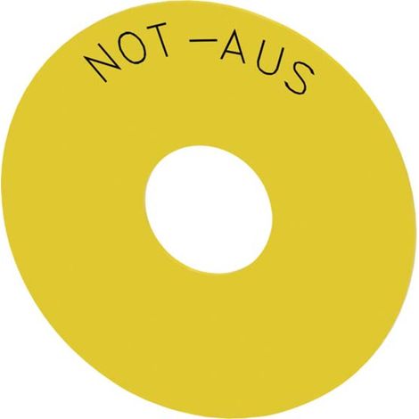 Siemens Indus.Sector Unterlegschild Not-Halt-Pilzdruckt. 3SU1900-0BC31-0AS0