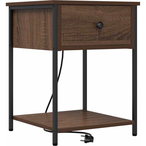 Maison Exclusive - Armadio da Notte con cassetto Rovere Marrone 42 x 41 x 56 cm