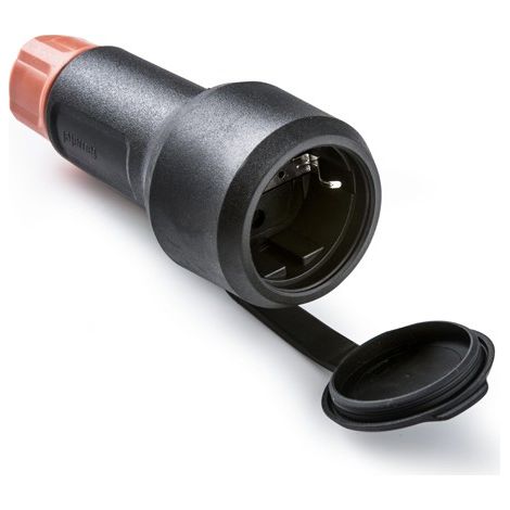 BASE AEREA GOMMA TT IP54 16A CON PRESSACAVO