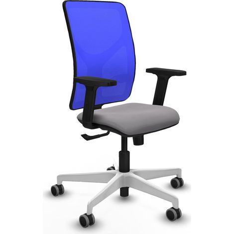 Chaise de bureau piqueras y crespo Motilla gris bleu maille (1/2)