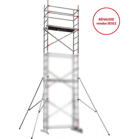 Hailo – Réhausse échafaudage roulant Fast&Lock 7 – Hauteur de travail 6,80m – Aluminium – Charge max 150kg – Conforme norme NF E85-200