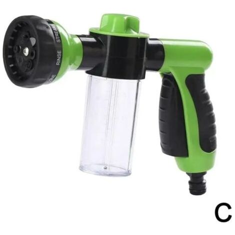 Pistolet de lavage à l'eau automatique - Nettoyage de voiture - 3 jets - Lance de mousse (1/5)