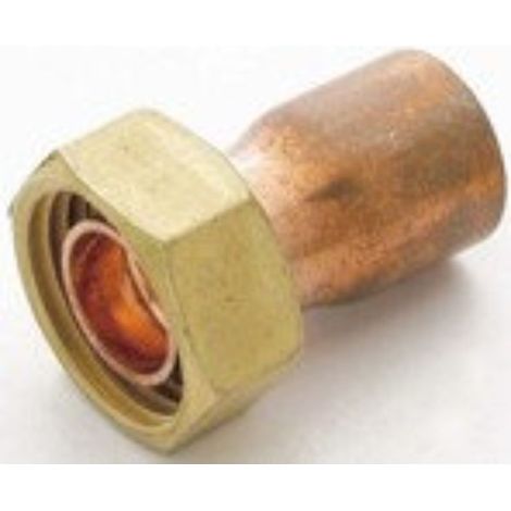Racor recto 359GCU. Sin precinto. Con alojamiento para junta - HECAPO Medidas: Ø18mm x 1/2"