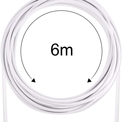 6 Meter langes, kunststoffummanteltes Federseil-Set mit Stahlseil + komplettem Satz Hakenclips, verschiedene Ausführungen erhältlich, und komplettes Zubehör. (1/5)