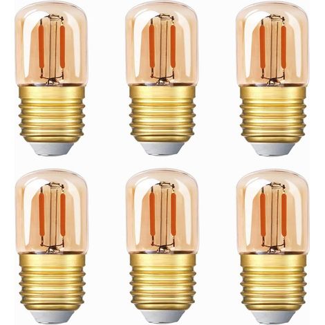 Mini tube LED, 1 W, culot E27, blanc chaud 2200 K, lot de 6 (1/5)