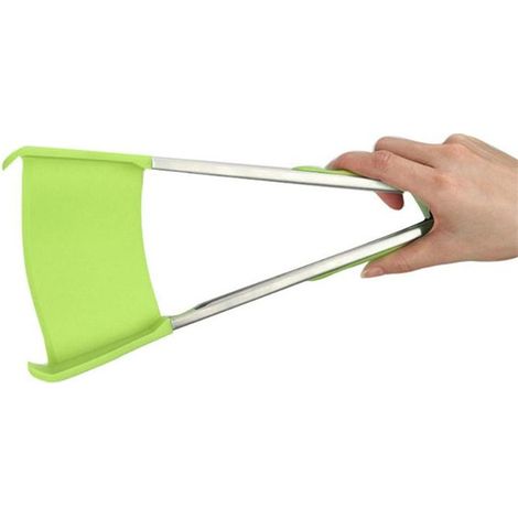 Spatule et pince de cuisine 2 en 1, revêtement antiadhésif, acier inoxydable résistant à la chaleur (1/5)