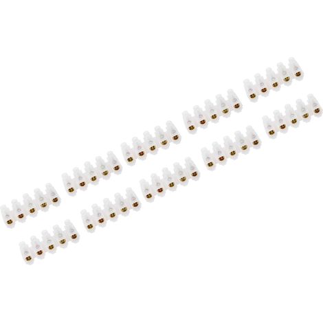 Barrette de connexion 50 pièces, bornier traversant ignifuge 60A, connecteur de fil industriel 5 entrées 5 sorties (1/5)