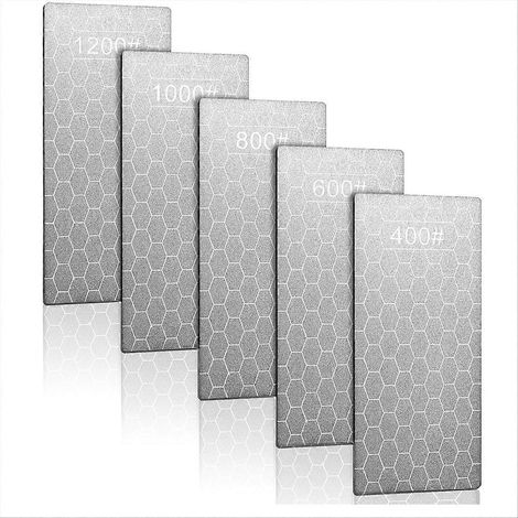 5 pièces diamant affûtage pierre double Sided affûtage assiette Honing pierre avec Coarse assiette et antidérapant base (1/5)