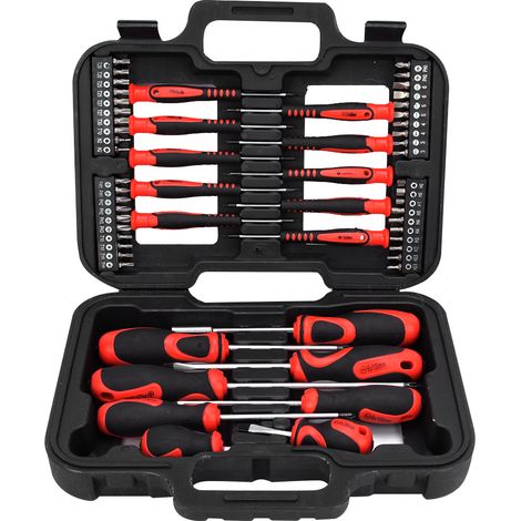 58 PCS Multi-Fonction Tournevis Ménager Lot Empreinte Cruciforme Hexagonale Étoile Douille Clé (1/5)